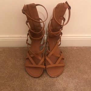 Brown leather Gladiator Sandals